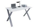Schreibtisch Lona Silberfarben/Weiß