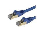 StarTech.com 3m CAT6A Ethernet Cable, 10 Gigabit Shielded Snagless RJ45 100W PoE Patch Cord, CAT 6A 10GbE STP Network Cable w/Strain Relief, Blue, Fluke Tested/UL Certified Wiring/TIA - Category 6A - 26AWG (6ASPAT3MBL)