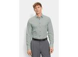 Businesshemd OLYMP "OLYMP Level Five 24/Seven, body fit, Modern Kent", Herren, Gr. 39, Normaler Arm, hellgrün, 64% Baumwolle, 27% Polyester, 9% Elasthan, Hemden