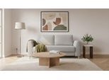 BRUNO Schlafsofa 140cm in Hellgrau | Klassik | stabiles Massivholz & Boxspringkomfort