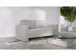 BRUNO Schlafsofa 160cm in Hellgrau | Schmal | stabiles Massivholz & Boxspringkomfort