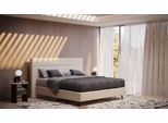BRUNO Boxspringbett Prestige 160x200cm in Ecru Creme | 6 Farben & 4 Kopfteile wählbar | Luxus 27 cm Pulse-Latex-Matratze | Made in Germany