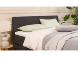 BRUNO Boxspringbett Premium mit Bettkasten 200x200cm in Schwarz | Matratzen-Härtegrad: Links H3 / Rechts H2 | extra viel Stauraum & individuell konfig