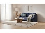 BRUNO Schlafsofa 160cm in Blau | Schmal | stabiles Massivholz & Boxspringkomfort
