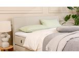 BRUNO Boxspringbett Premium mit Bettkasten 180x200cm in Beige | Matratzen-Härtegrad: Links H3 / Rechts H2 | extra viel Stauraum & individuell konfigur