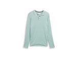TOM TAILOR Herren Strickpullover mit Polokragen, grün, Meliert, Gr. M