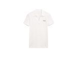 TOM TAILOR Damen Basic Poloshirt mit Logo-Stickerei, weiß, Uni, Gr. M