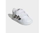 Klettschuh ADIDAS SPORTSWEAR "GRAND COURT 3.0 FÜR BABYS UND KLEINKINDER", Kinder, Gr. 27, cloud weiß, tent grün, core schwarz, Synthetik, Textil, Schuhe Klettschuh, für Kinder