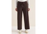Stoffhose CECIL, Damen, Gr. XS, Länge 30, macchiato braun, Stoff, 72% Polyester, 24% Viskose, 4% Elasthan, unifarben, comfort fit normal, Hosen Stoffhose, mit Tape
