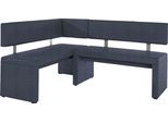 Eckbank OTTO HOME "Charissa", blau (dunkelblau (capulet 4010)), B:170cm H:90cm T:140cm, Holzwerkstoff, Massivholz, Sitzbänke, Eckbank, in 3 Größen, verschiedene Qualitäten