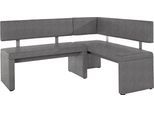 Eckbank OTTO HOME "Charissa", grau (anthrazit (fantasy 8203)), B:170cm H:90cm T:140cm, Holzwerkstoff, Massivholz, Sitzbänke, Eckbank, in 3 Größen, verschiedene Qualitäten