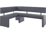 Eckbank OTTO HOME "Charissa", grau, B:190cm H:90cm T:140cm, Holzwerkstoff, Massivholz, Sitzbänke, Eckbank, in 3 Größen, verschiedene Qualitäten
