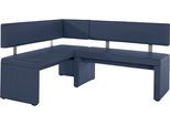 Eckbank OTTO HOME "Charissa", blau (dunkelblau), B:170cm H:90cm T:140cm, Holzwerkstoff, Massivholz, Sitzbänke, Eckbank, in 3 Größen, verschiedene Qualitäten
