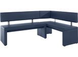 Eckbank OTTO HOME "Charissa", blau (dunkelblau), B:210cm H:90cm T:140cm, Holzwerkstoff, Massivholz, Sitzbänke, Eckbank, in 3 Größen, verschiedene Qualitäten