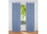 Vorhang OTTO HOME "Parry" Gr. 2, blau, B:140cm H:175cm, Polyester, Recyceltes Material, Gardinen, Vorhang, 2-er Set, blickdicht, monochrom, basic