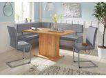 Eckbank OTTO HOME "Charissa", grau (grau (fantasy 8202)), B:190cm H:90cm T:140cm, Holzwerkstoff, Massivholz, Sitzbänke, Eckbank, in 3 Größen, verschiedene Qualitäten
