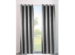 Vorhang OTTO HOME "Velvet Uni" Gr. 4, grau, B:140cm H:245cm, Polyester, Polyester, Gardinen, Vorhang, Blickdichter Samt, 2-er Set, edel, Gardine, multifunktional