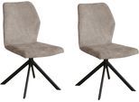 Schalenstuhl OTTO HOME "Hacienda", braun (cappuccino, schwarz), B:49,5cm H:88cm T:63,5cm, Holzwerkstoff, Metall, Polyester, Stühle, Schalenstuhl, 2er Set