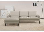 Ecksofa HOME AFFAIRE, beige (taupe), B:244cm H:86cm T:164cm, 100% Polyester, Sofas, Ecksofa, inkl. saugroboterfreundliche Höhe & schmale Armlehnen