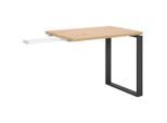 Carryhome Ansteckplatte, Eiche Artisan, Schwarz, Holzwerkstoff, 60x75x90 cm, Esszimmer, Tische, Ansteckplatten