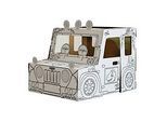 Bankers Box XL DINO-Truck Spielhaus aus Wellpappe, zum Ausmalen, Stecksystem, kinderfreundliche Tinten, FSC-zertifiziert, B 795 x T 977 x H 815 mm, weiss