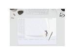 Sigel Papier-Schreibunterlage, Steine, grau/beige, ca. A2, Kalender 2026/2027/2028, DE/EN/FR, 30 Blatt