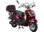 Motorroller ALPHA MOTORS "Retro Firenze", rot (weinrot, schwarz), Motorroller, 85 km/h, mit Lenkerschloss, B:85cm H:108,5cm L:189cm