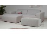 Ecksofa INOSIGN "Koa,228cm, L-Form, Modulsofa, Webstoff, Cord, Struktur, Chenille", beige, B:228cm H:88cm T:159cm, 62% Polypropylen, 32% Polyester, Sofas, Ecksofa, Designsofa, Set, Hocker inklusive, weicher Lounge-Sitzkomfort