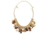 Lange Kette "Summer", Damen, Gr. onesize, Holz, beige, COLLEZIONE ALESSANDRO, Basic, Halsketten, mit kleinen Tieranhängern