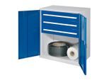 Kappes Schwerlastbeistellschrank Mod. 67 RAL 7035/5010 Vollblechtüren mit Ausstattung (1471.08.1016)