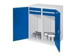 Kappes Schwerlastbeistellschrank Mod. 75 RAL 7035/5010 Doppelwandtüren 2 Schubladen (1472.06.2016)