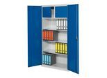 Kappes Systemschrank Serie 500 mit Privatfach RAL 7035/5010 Vollblechtüren 3 Fachböden (1251.04.1016)