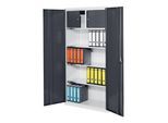 Kappes Systemschrank Serie 500 mit Privatfach RAL 7035/7016 Vollblechtüren 3 Fachböden (1251.04.1024)