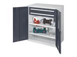 Kappes Schwerlastbeistellschrank Mod. 63 RAL 7035/7016 Vollblechtüren mit Ausstattung (1471.04.1024)