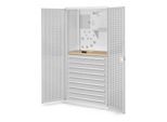 Kappes Schubladenschrank RasterPlan RAL 7035 Mod. 27 Tür innen Schlitzplatten (1460.07.4013)