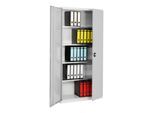 Kappes Systemschrank Serie 400 RAL 7035 Vollblechtüren 4 Fachböden (1250.01.1013)