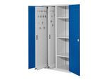 Kappes Vertikalschrank RasterPlan Mod. 80 RAL 7035/5010 Tür innen Lochplatten mit Ausstattung (1465.01.3016)