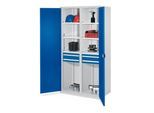 Kappes Schwerlastschrank MMT Mod. 56 RAL 7035/5010 Türen innen Lochplatten (1463.12.3016)