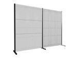 Kappes Trennwand RasterPlan Doppelfeld 180° H2000 mm RAL 7035 Ausstattung 1 LP/SP (7246.00.2313)
