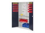 Kappes Werkzeugschrank RasterPlan Mod. 6 T500 mm RAL 7035/7016 Türen innen Schlitzplatten (1354.02.4024)