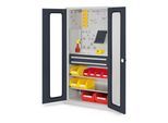 Kappes Schubladenschrank RasterPlan RAL 7035/7016 Mod. 31 Sichtfenstertüren (1460.01.5024)