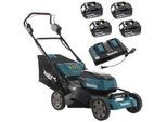 Akku Rasenmäher 2X18V-53cm MAKITA DLM530PT4 mit 4 Akkus im Lieferumfang