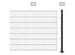 Einstabmattenzaun ARVOTEC "ESSENTIAL 140 zum Einbetonieren", grau (anthrazit), H:140cm, Kunststoff, Stahl, Zaunelemente, Zaunhöhe 140 cm, Zaunlänge 2 - 60 m