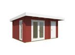 Gartenhaus LASITA MAJA "CHAMELEON", rot (schwedenrot), Fußboden im Gartenhaus, ohne Dacheindeckung, Holzwerkstoff, Gartenhäuser, Gartenhaus