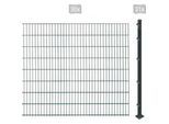Doppelstabmattenzaun ARVOTEC "ESSENTIAL 163 zum Aufschrauben", grau (anthrazit), H:163cm, Kunststoff, Stahl, Zaunelemente, Zaunhöhe 163 cm, Zaunlänge 2 - 60 m
