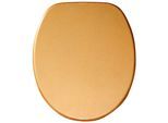 WC-Sitz SANILO "Glitzer", goldfarben, B:37,7cm L:47cm, MDF - Mitteldichte Holzfaserplatte, WC-Sitze