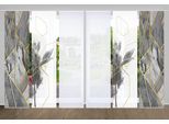 Schiebegardine HOME IN GREEN "SIGNUM" Gr. 1, grau, B:60cm H:245cm, Polyester, Gardinen, Schiebegardine, SET DIGITALDRUCK,BAMBUSOPTIK RECYCELT