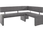 Eckbank OTTO HOME "Charissa", grau (anthrazit (fantasy 8203)), B:190cm H:90cm T:140cm, Holzwerkstoff, Massivholz, Sitzbänke, Eckbank, in 3 Größen, verschiedene Qualitäten