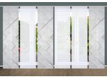 Schiebegardine HOME IN GREEN "SYLVIA" Gr. 1, grau, B:60cm H:245cm, Polyester, Gardinen, Schiebegardine, SET DIGITALDRUCK,BAMBUSOPTIK RECYCELT