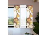 Schiebegardine HOME IN GREEN "STORM", gold (goldfarben), B:60cm H:245cm, Polyester, Gardinen, Schiebegardine, Bambusoptik, SET, recycelt, Digitaldruck